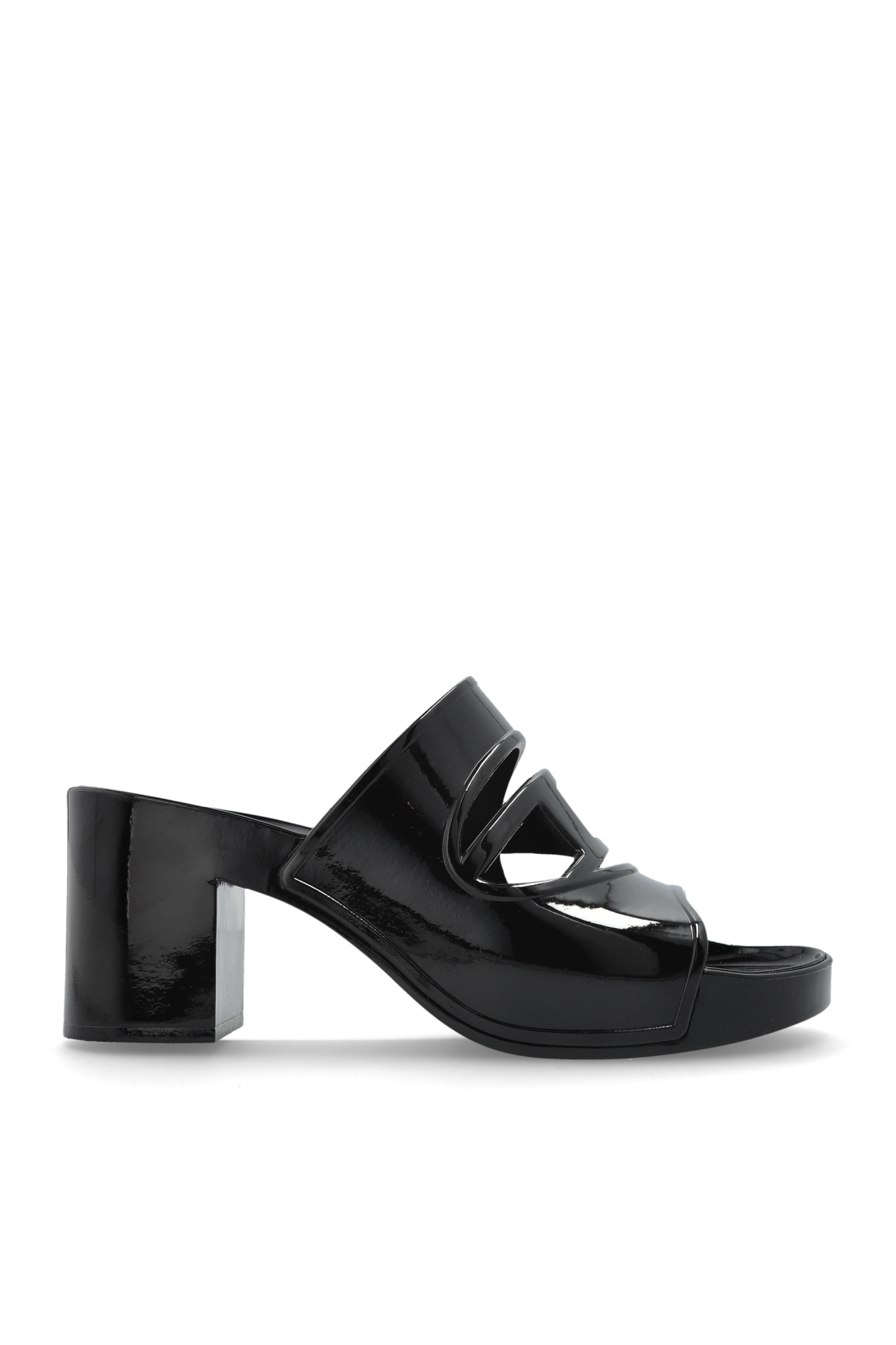 サンダル・ミュール DIESEL sa-bonnie Women's Sa-Bonnie-Heeled rubber slides with cut-out logo